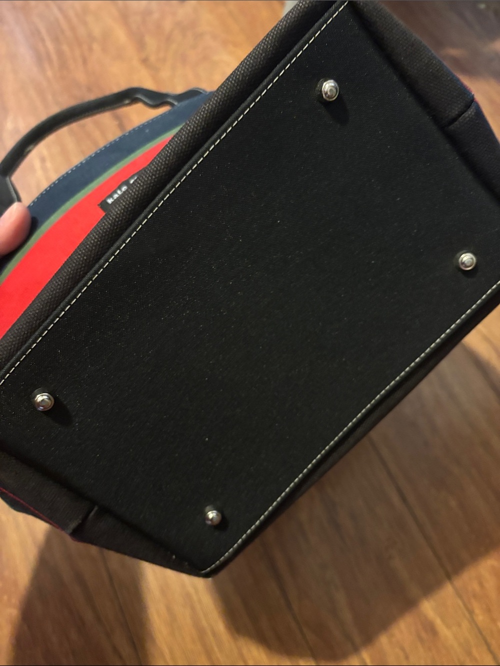 kate spade Multicolor Striped Canvas Tote - with flaw - Picture 8 of 11